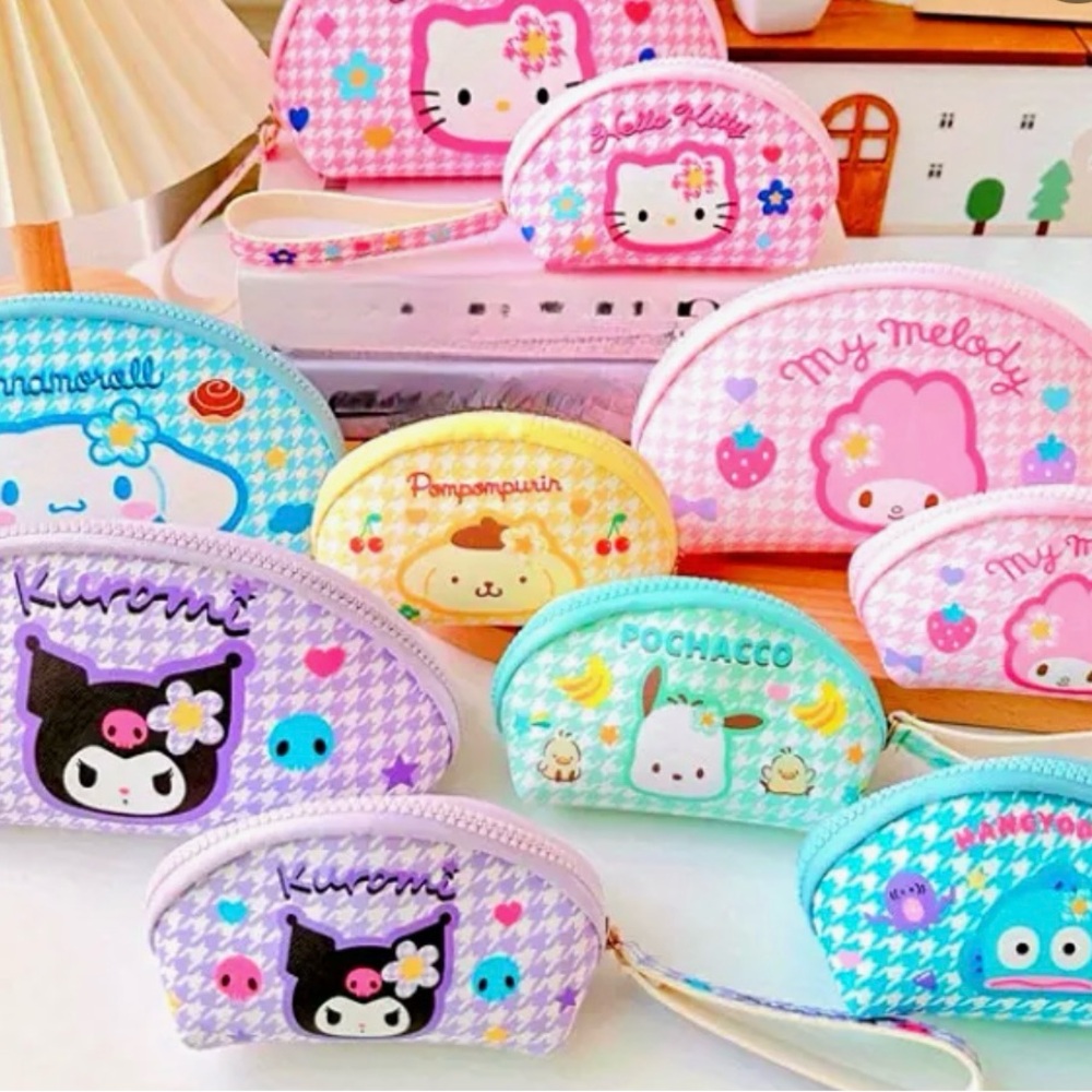 Pochacco Two-Piece Set Sanrio Japanese Cute Cosmetic Bag Storage Bag - Picture 12 of 14